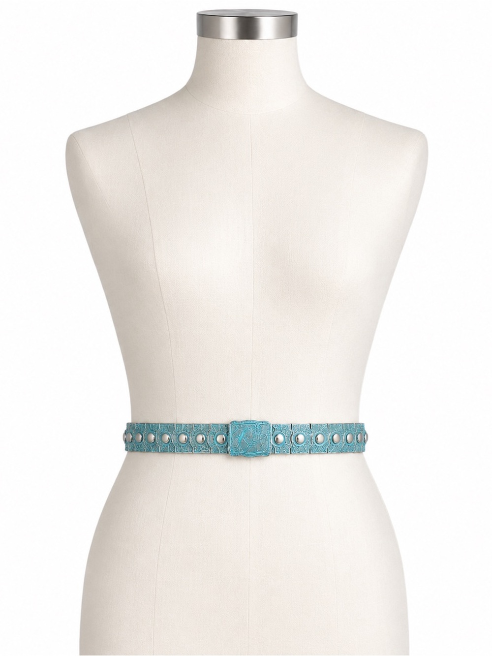 TURQUOISE Stretch Studded Western Concho Belt Boho Waist Belt